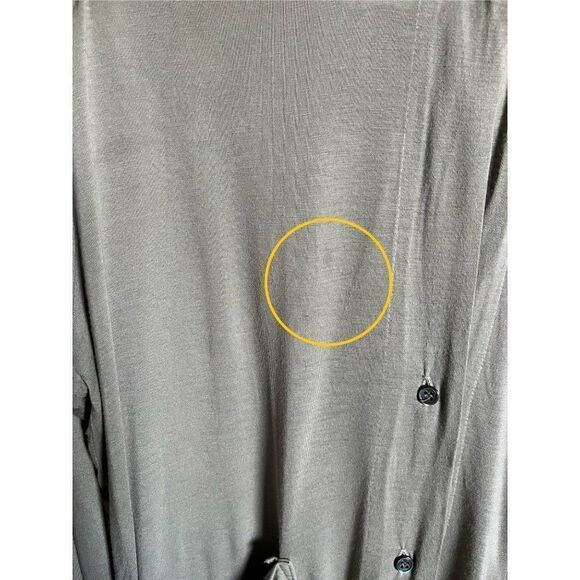 Standard James Perse Tissue Button Up Front Pockets Cardigan Gray Womens 0 XS - Picture 2 of 10